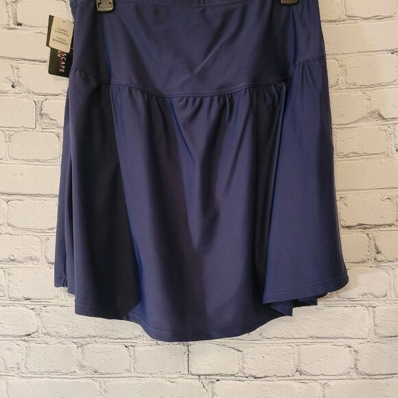 Island Escape Womens Plus Tummy Control Swim Skirt - Picture 4 of 5